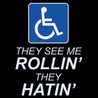 Hey See Me Rollin Hey Hain Funny Wheelchair Graphic 16 in Basic Backpack