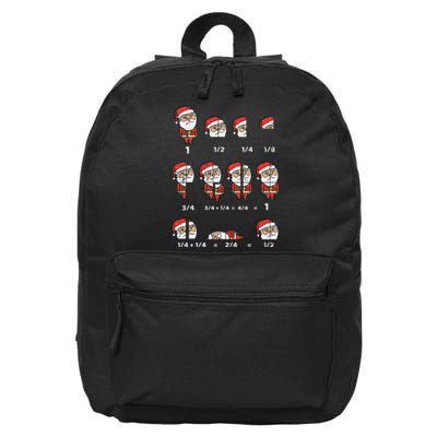 Hilarious Santa Math Teacher Gift for Christmas 16 in Basic Backpack