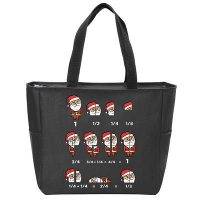 Hilarious Santa Math Teacher Gift for Christmas Zip Tote Bag