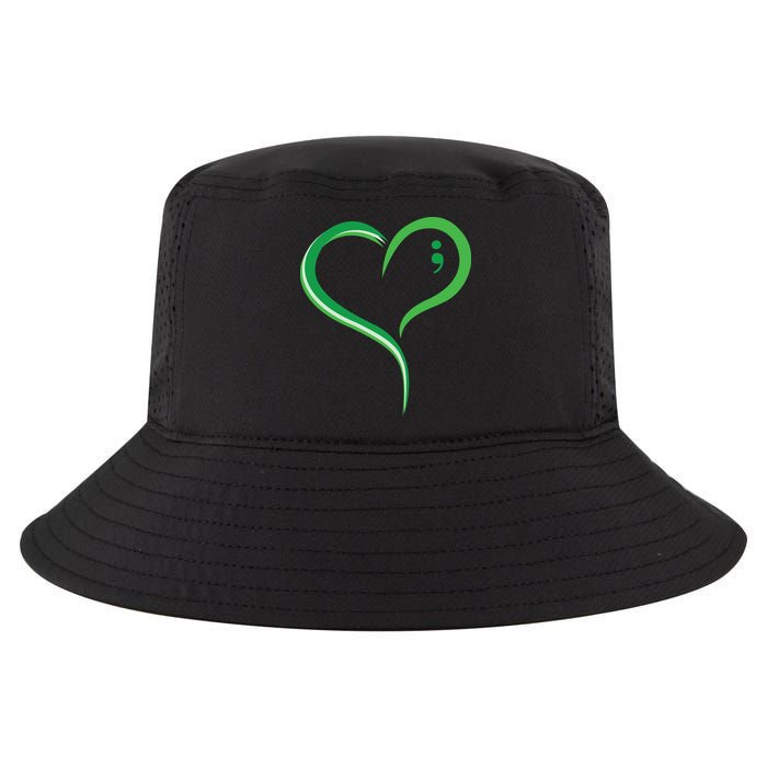 Heart Semicolon Mental Health Awareness Cool Comfort Performance Bucket Hat