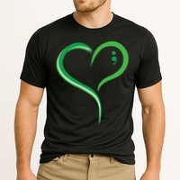 Heart Semicolon Mental Health Awareness Cooling Performance Crew T-Shirt