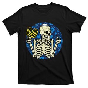 Hanukkah Skeleton Menorah Chanukah Jew Bones T-Shirt