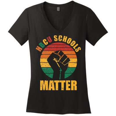 HBCU Schools Matter Historical Black College Women's V-Neck T-Shirt