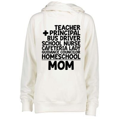 Home School Mom Funny Homeschool Teacher Mother Meaningful Gift Womens Funnel Neck Pullover Hood