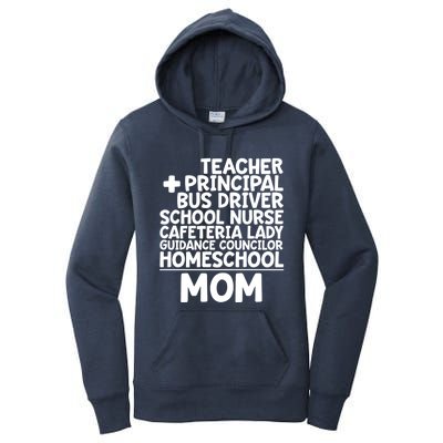 Home School Mom Funny Homeschool Teacher Mother Meaningful Gift Women's Pullover Hoodie