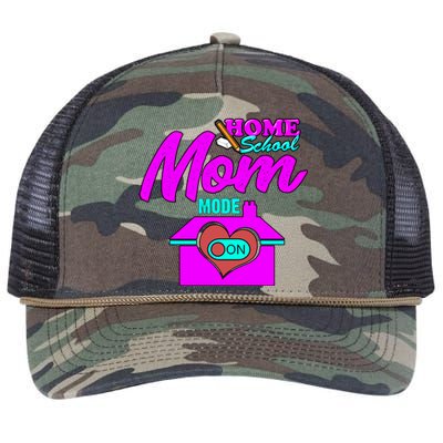 Home School Mom Mode On Gift 2020 Homeschooling Mom Teacher Cool Gift Retro Rope Trucker Hat Cap