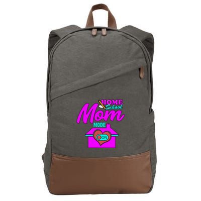 Home School Mom Mode On Gift 2020 Homeschooling Mom Teacher Cool Gift Cotton Canvas Backpack