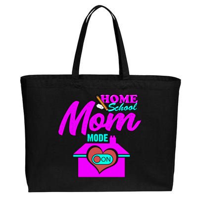 Home School Mom Mode On Gift 2020 Homeschooling Mom Teacher Cool Gift Cotton Canvas Jumbo Tote