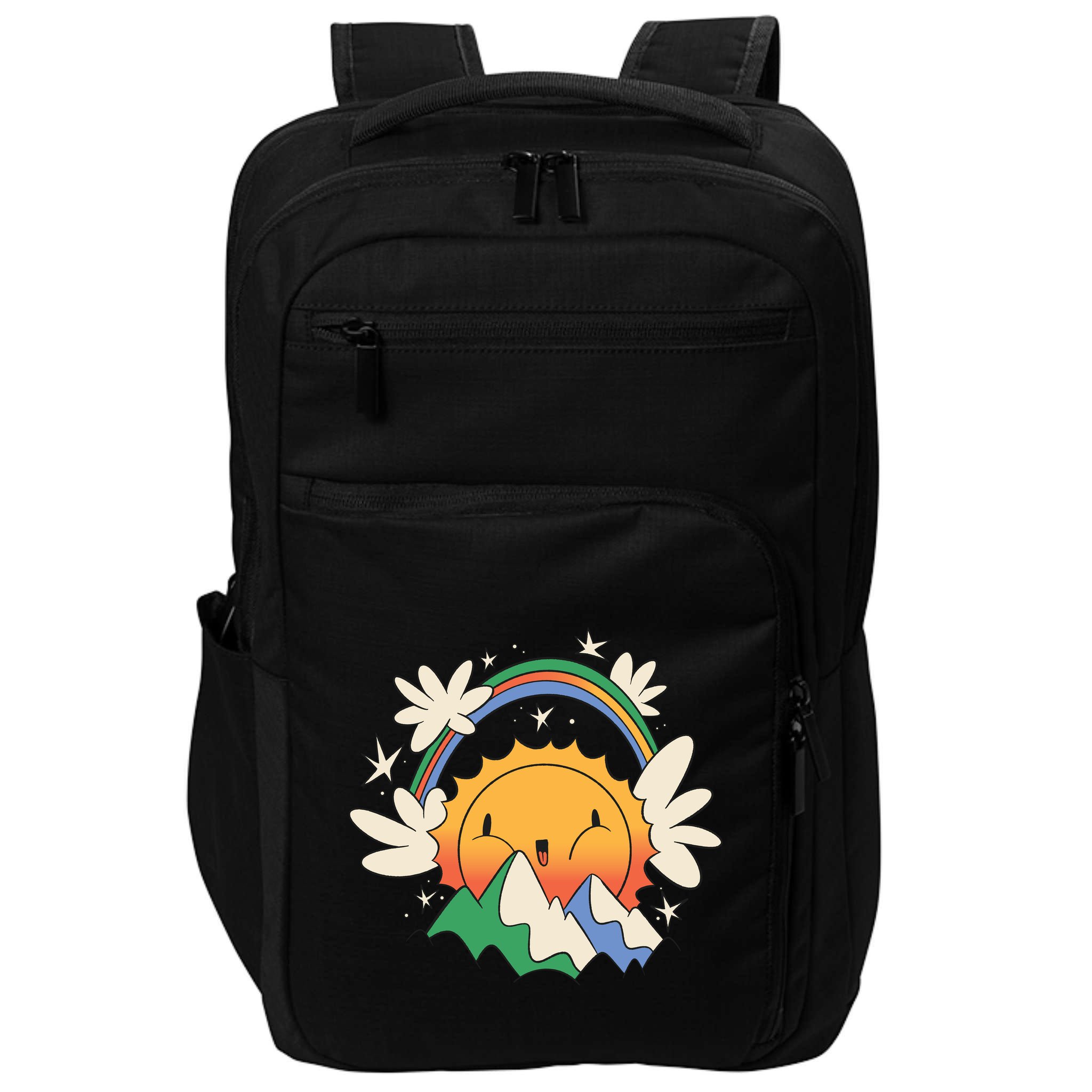 Happy Sun Mountain Rainbow Impact Tech Backpack