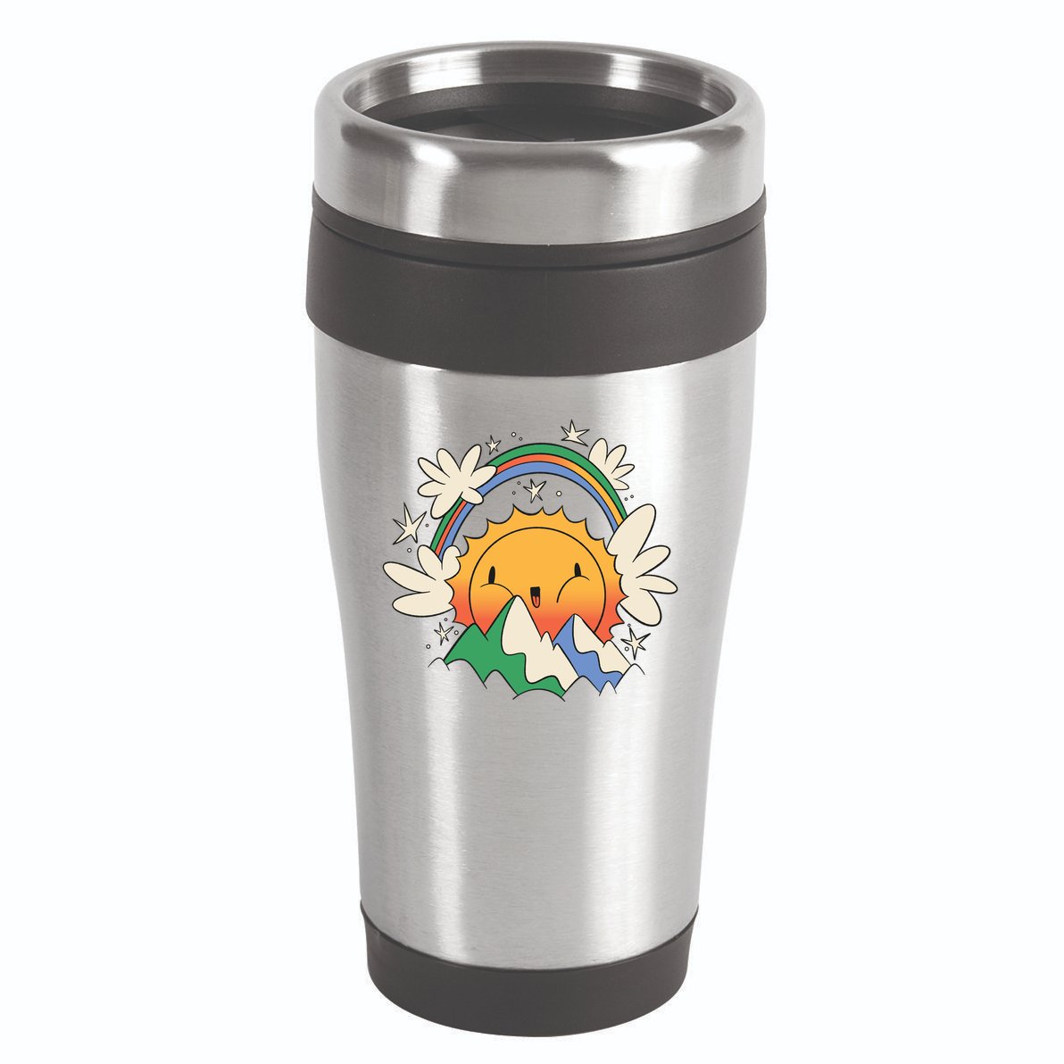 Happy Sun Mountain Rainbow 16oz Travel Tumbler