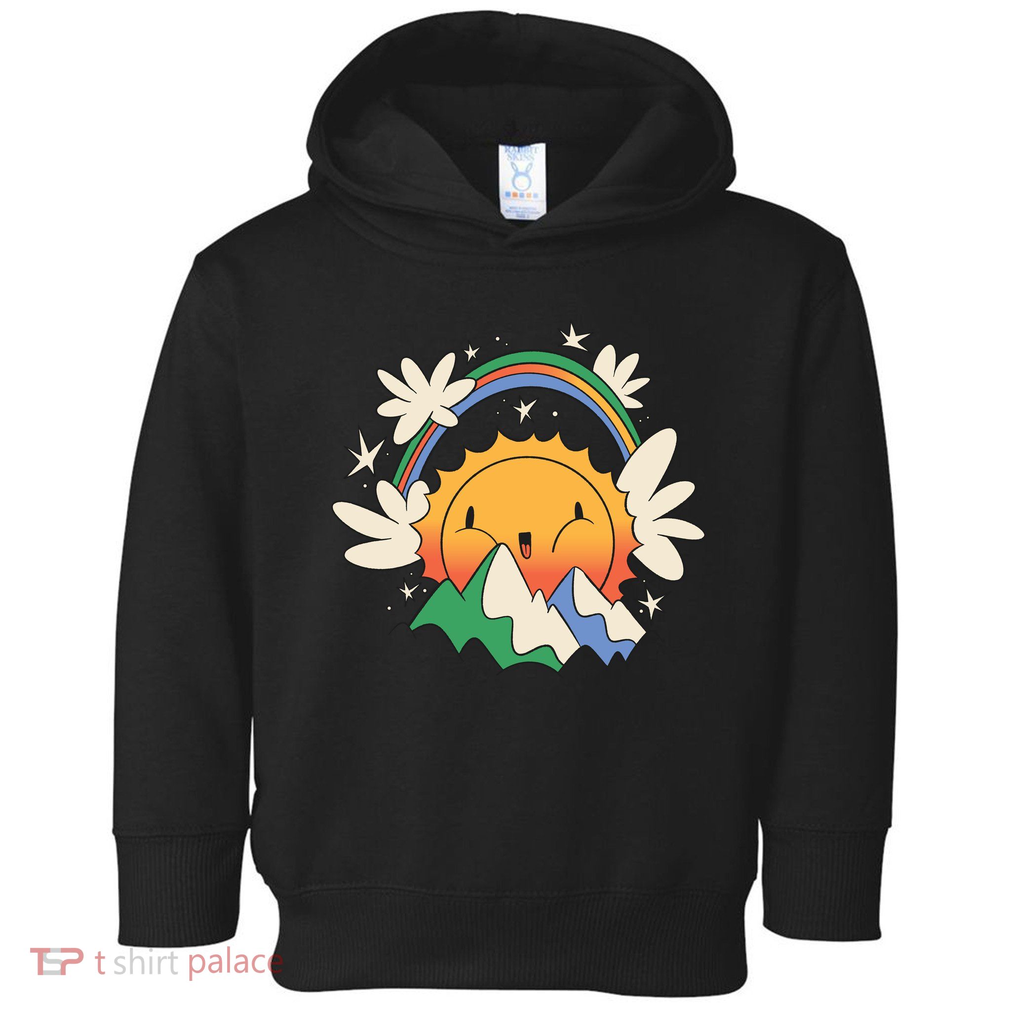 Happy Sun Mountain Rainbow Toddler Hoodie