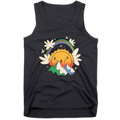 Happy Sun Mountain Rainbow Tank Top