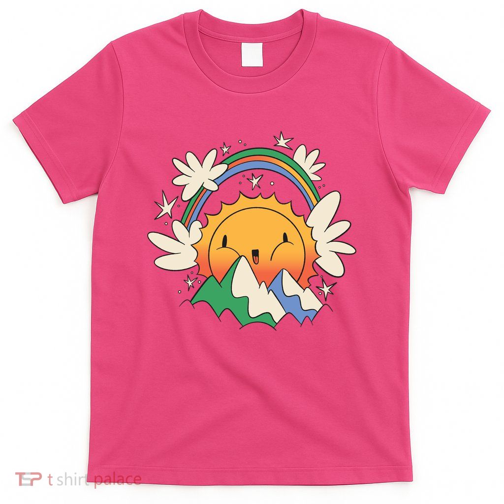 Happy Sun Mountain Rainbow T-Shirt