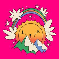 Happy Sun Mountain Rainbow T-Shirt