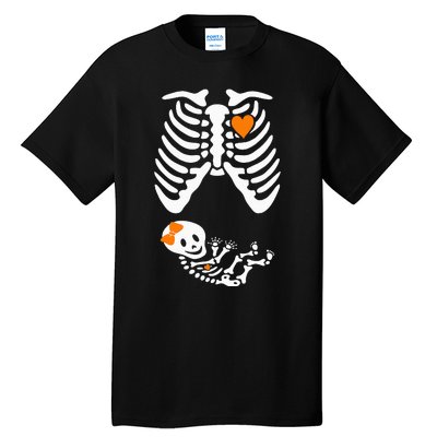 Halloween Skeleton Maternity Couples Pregnancy Announcement Tall T-Shirt