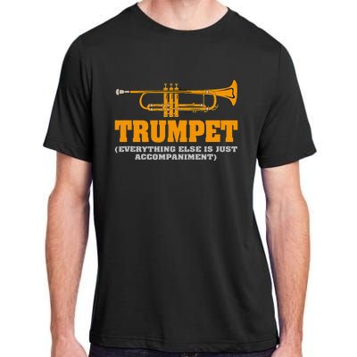 High School Marching Band Brass Horn Perfect Adult ChromaSoft Performance T-Shirt