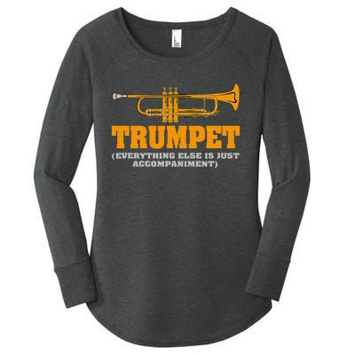 High School Marching Band Brass Horn Perfect Women's Perfect Tri Tunic Long Sleeve Shirt