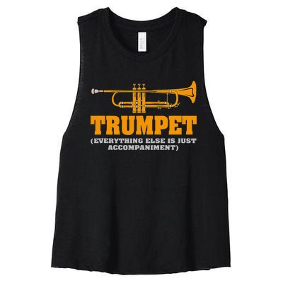 High School Marching Band Brass Horn Perfect Women's Racerback Cropped Tank