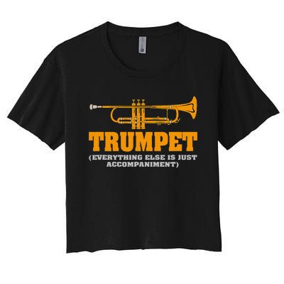 High School Marching Band Brass Horn Perfect Women's Crop Top Tee