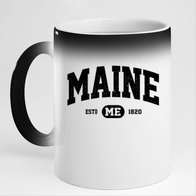 Home State Maine Established 11oz Black Color Changing Mug