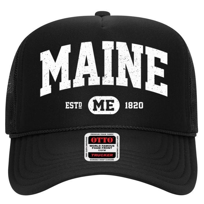 Home State Maine Established High Crown Mesh Back Trucker Hat