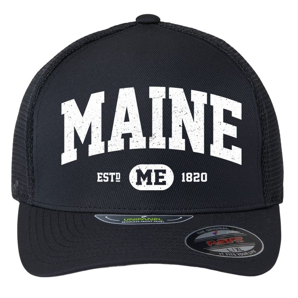 Home State Maine Established Flexfit Unipanel Trucker Cap