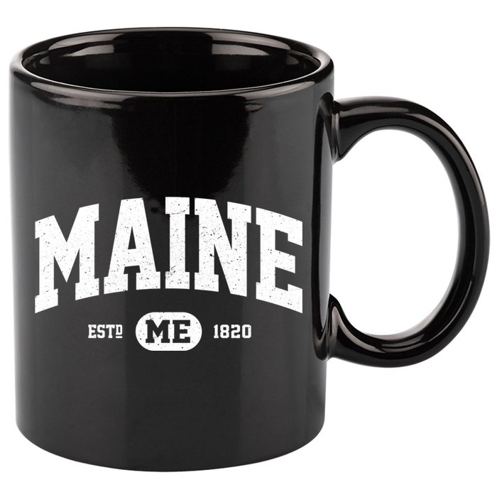 Home State Maine Established 11oz C Handle Ceramic Mug
