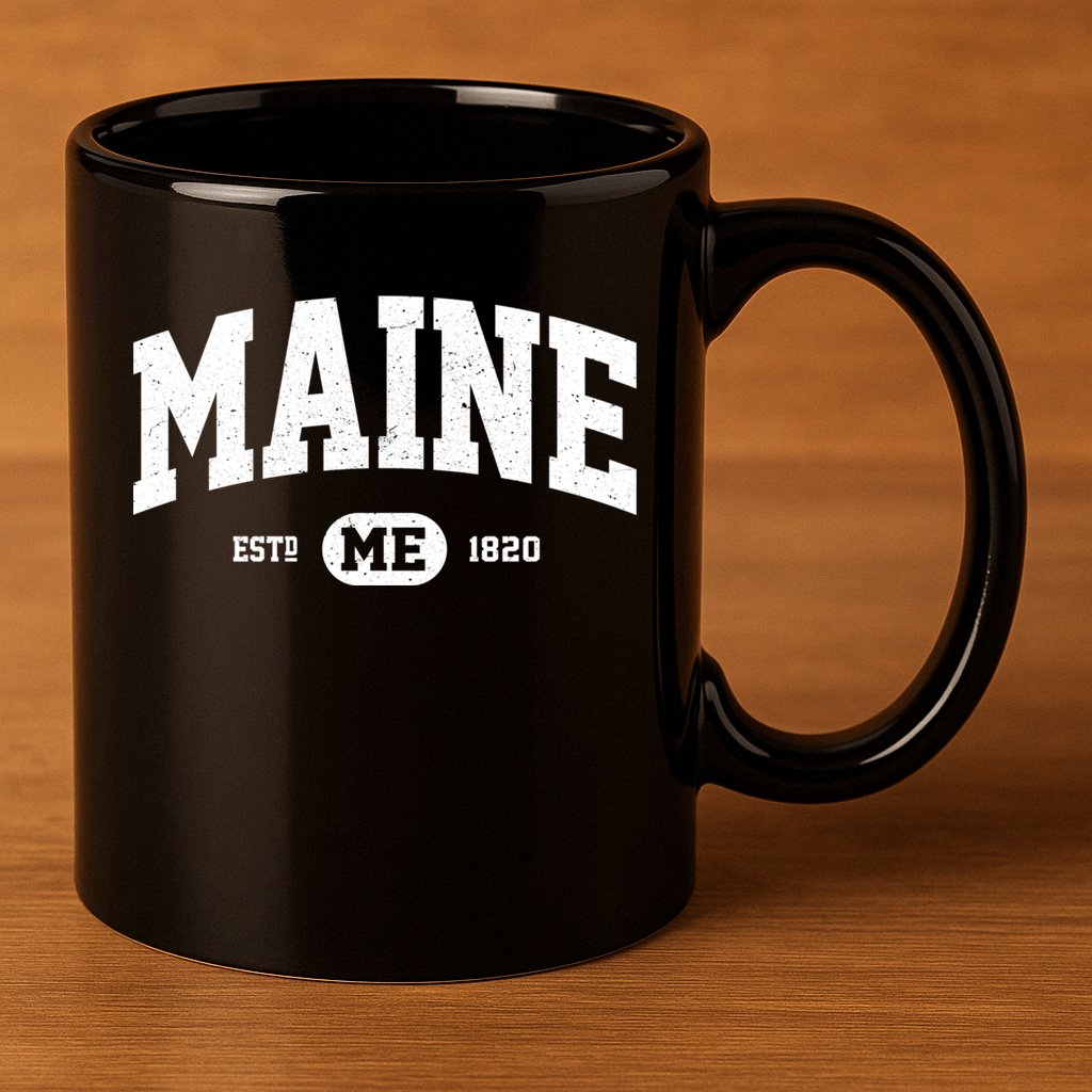 Home State Maine Established 11oz C Handle Ceramic Mug