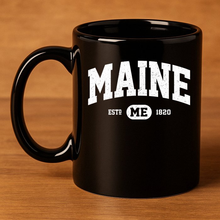 Home State Maine Established 11oz C Handle Ceramic Mug
