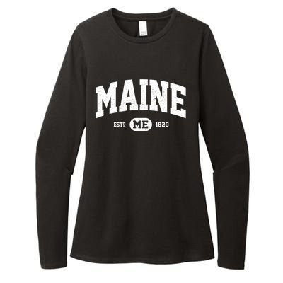 Home State Maine Established Womens CVC Long Sleeve Shirt