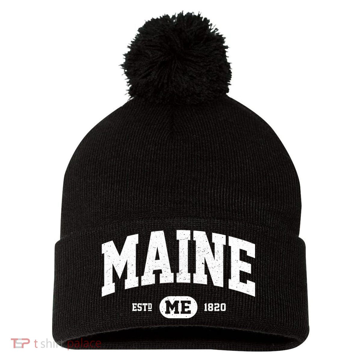 Home State Maine Established Pom Pom 12in Knit Beanie