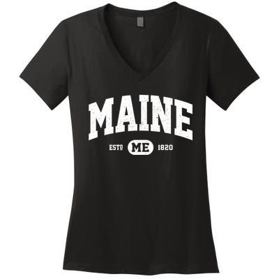 Home State Maine Established Women's V-Neck T-Shirt