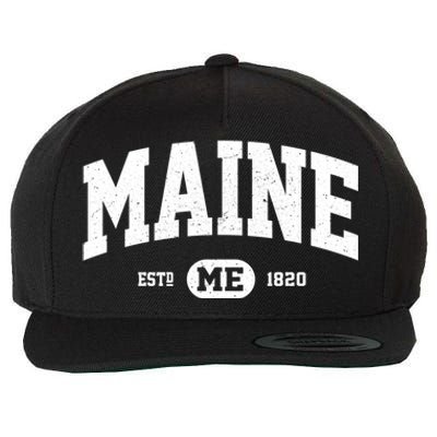 Home State Maine Established Wool Snapback Cap