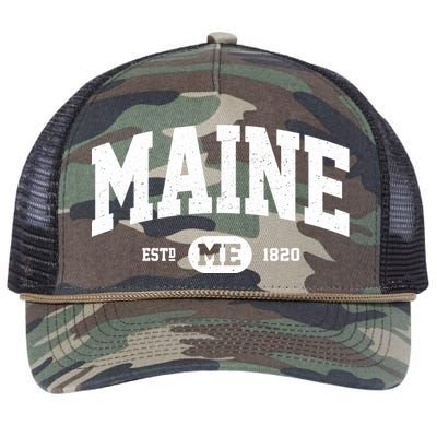 Home State Maine Established Retro Rope Trucker Hat Cap