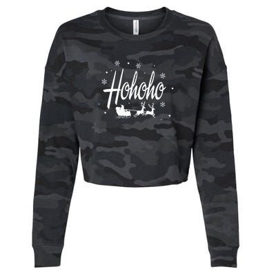 Hohoho Santa | Merry Christmas Cropped Pullover Crew