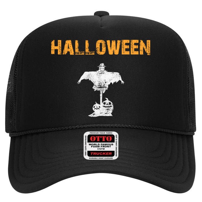 Halloween | Straw Man Bird Chaser High Crown Mesh Back Trucker Hat