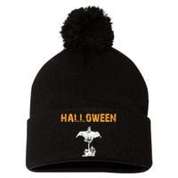 Halloween | Straw Man Bird Chaser Pom Pom 12in Knit Beanie