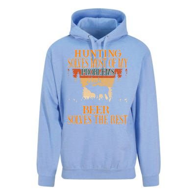 Hunting Solves Most Of My Problems Beer Deer Hunting Gift Unisex Surf Hoodie