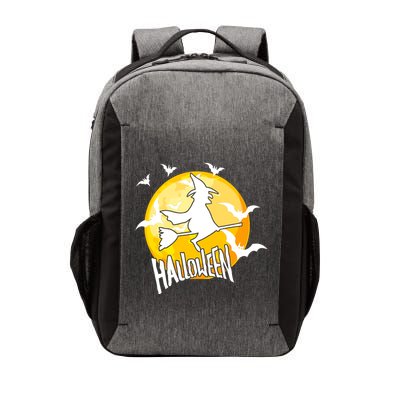 Halloween Spooky Moon Flying Witch Vector Backpack