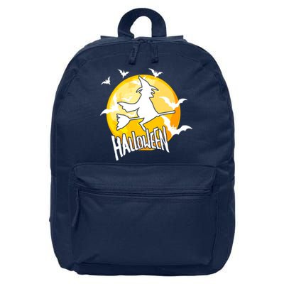 Halloween Spooky Moon Flying Witch 16 in Basic Backpack