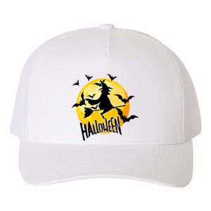 Halloween Spooky Moon Flying Witch Yupoong Adult 5-Panel Trucker Hat