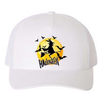 Halloween Spooky Moon Flying Witch Yupoong Adult 5-Panel Trucker Hat