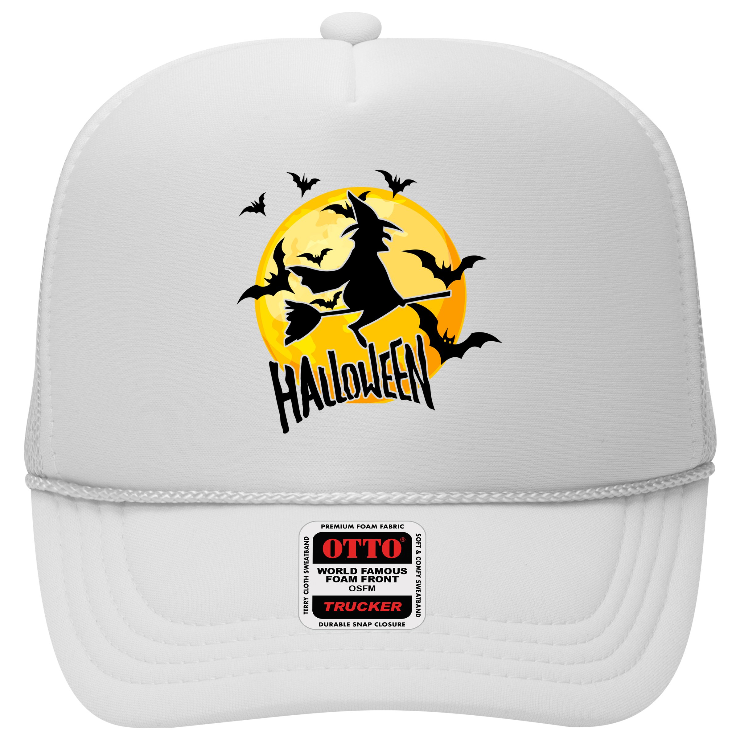 Halloween Spooky Moon Flying Witch Hat