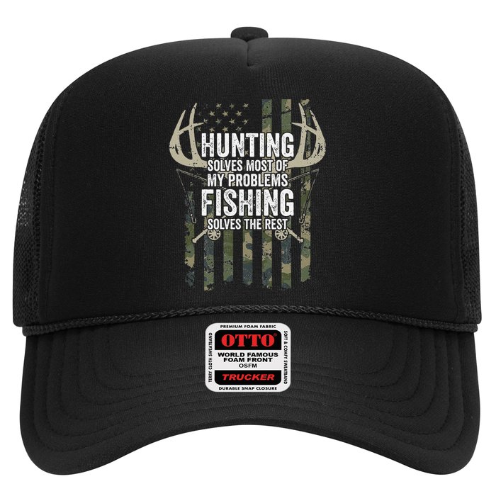 Hunting Solves Most Of My Problems Fishing The Rest Funny Hat