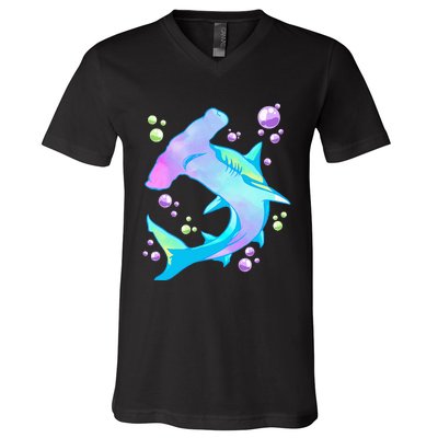 Hammerhead Shark Marine Life Gift V-Neck T-Shirt