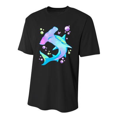 Hammerhead Shark Marine Life Gift Youth Performance Sprint T-Shirt