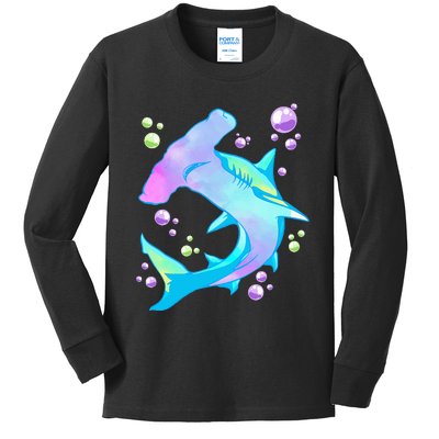 Hammerhead Shark Marine Life Gift Kids Long Sleeve Shirt