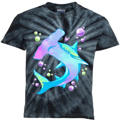 Hammerhead Shark Marine Life Gift Kids Tie-Dye T-Shirt