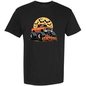 Halloween Shirts Monster Truck Pumpkins Garment-Dyed Heavyweight T-Shirt