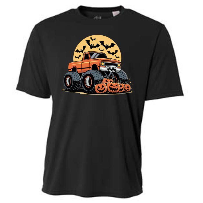 Halloween Shirts Monster Truck Pumpkins Cooling Performance Crew T-Shirt